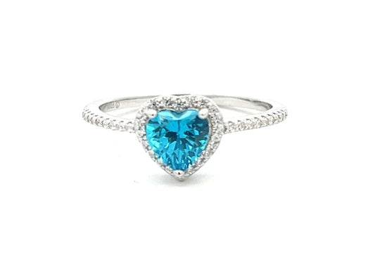 Heart Light Blue Stone