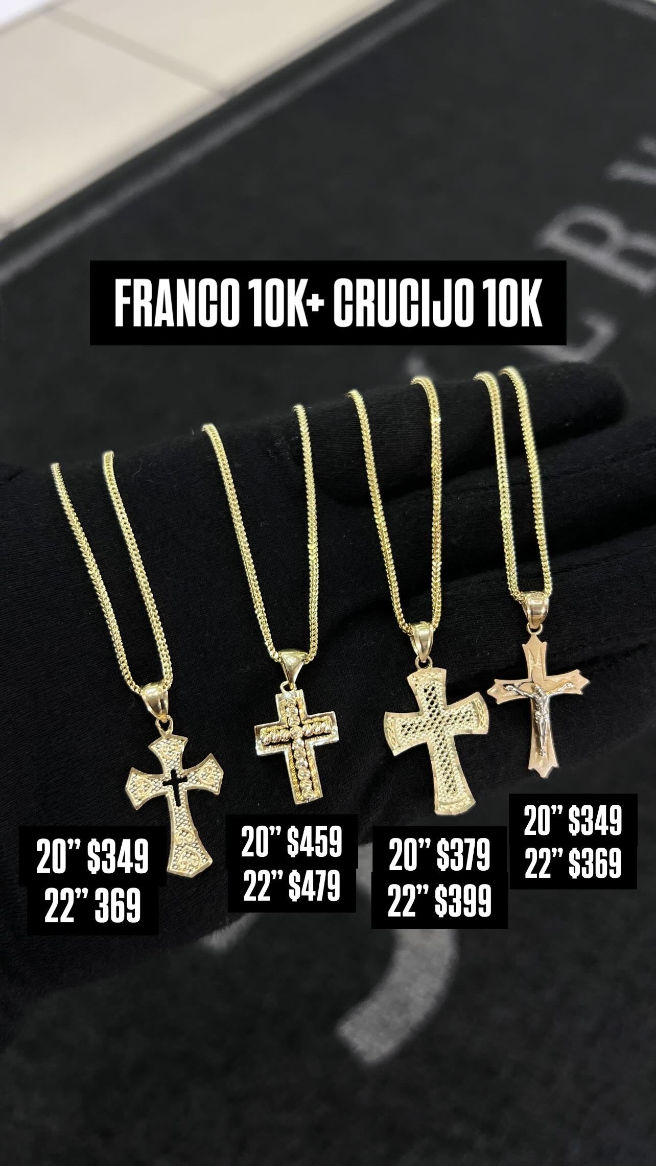 Franco Oro 10K + Crucifijo 10K