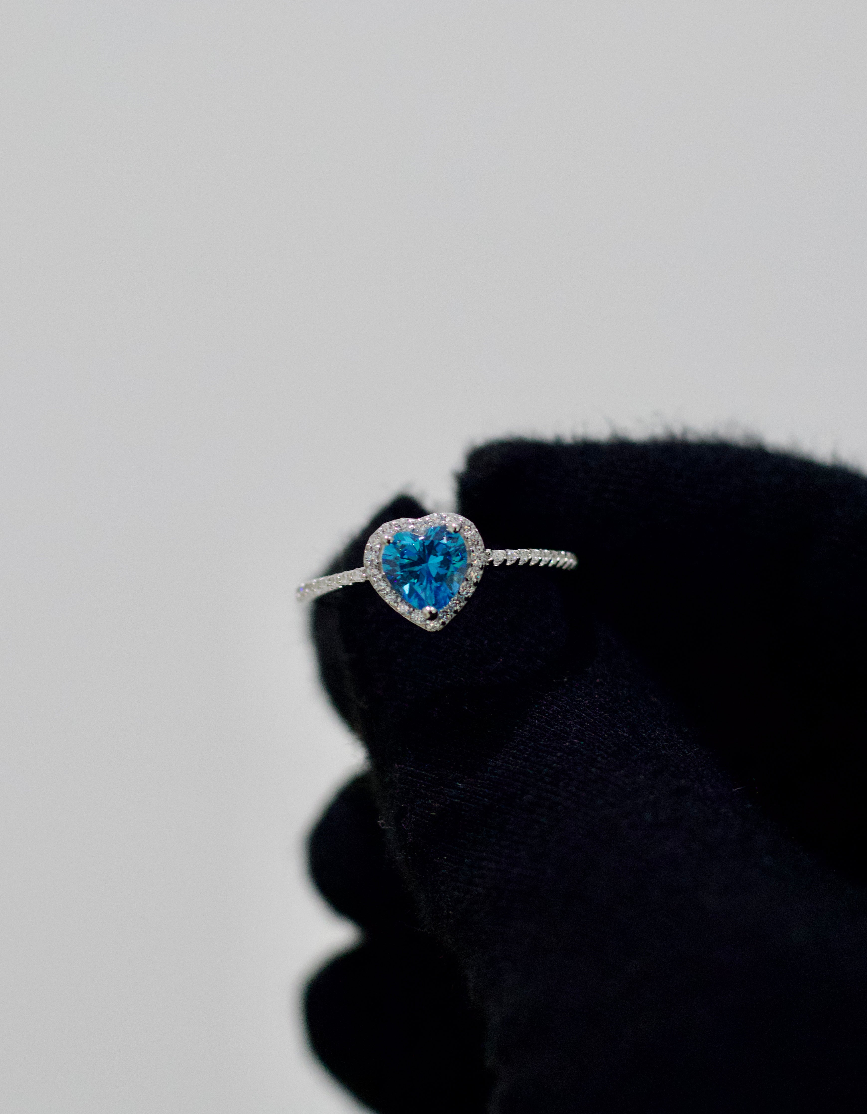 Heart Light Blue Stone