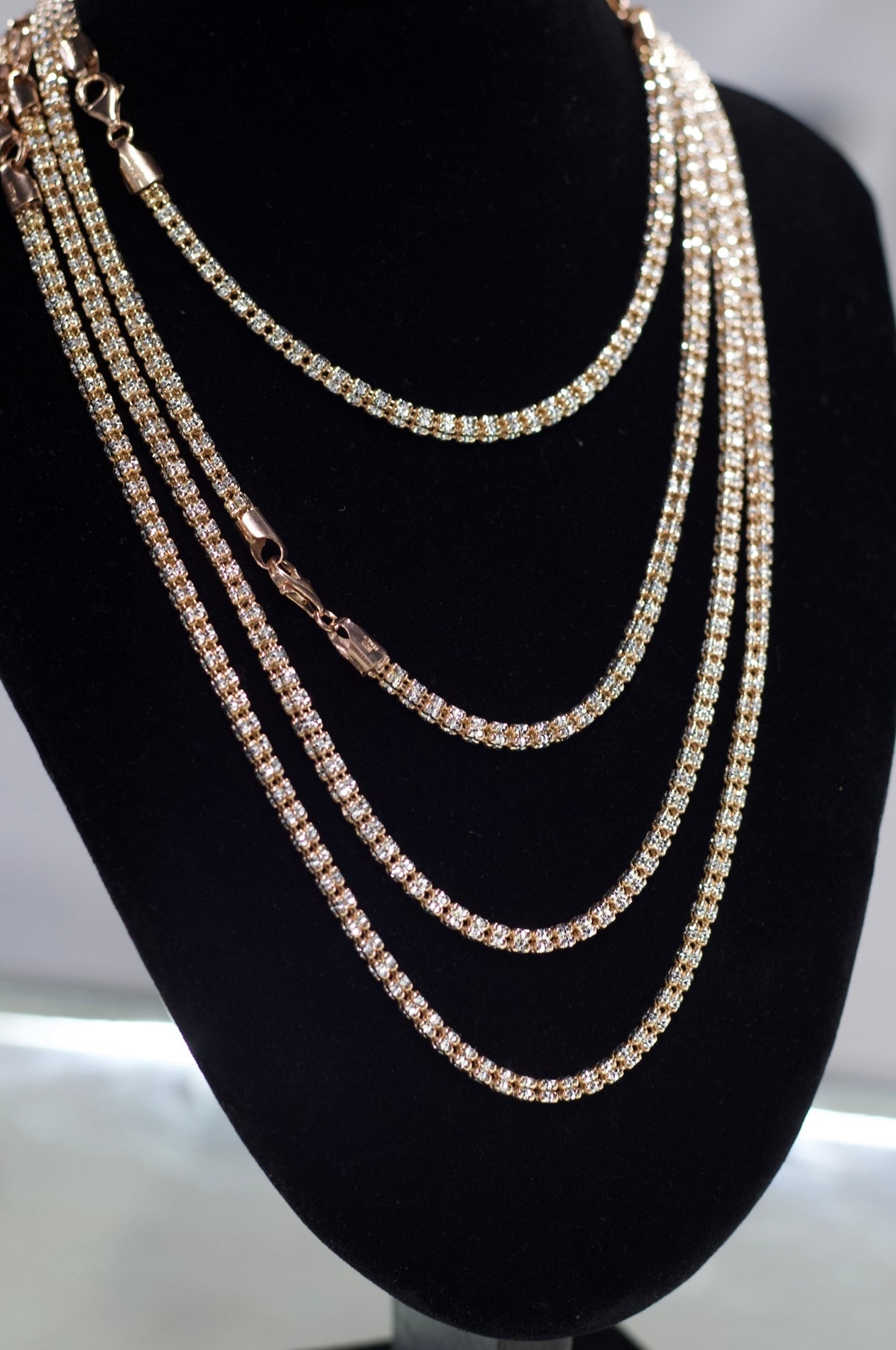 Ice Chain 4MM Rose Gold