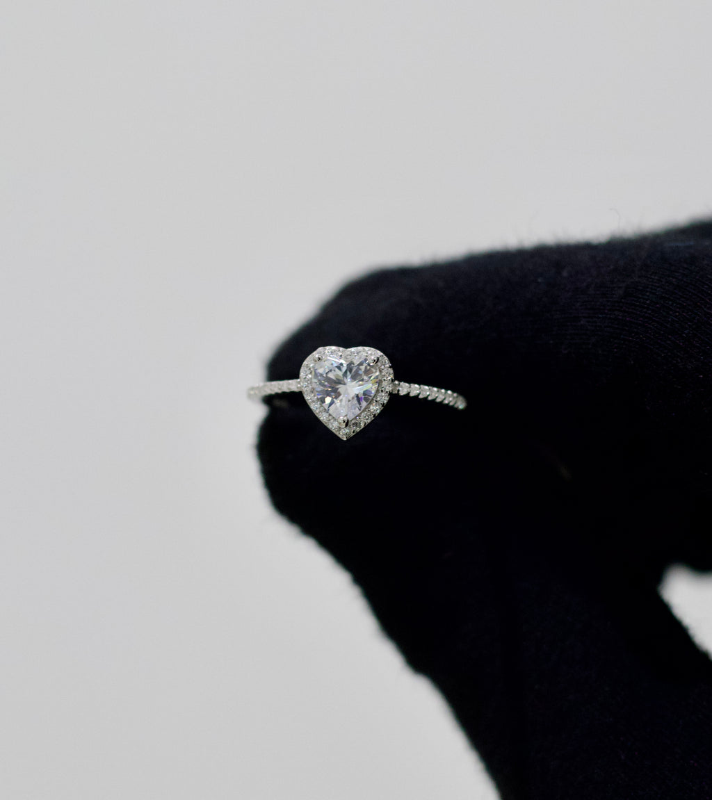 Heart White Stone