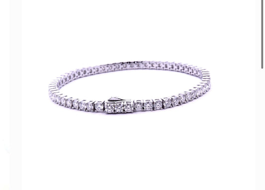 Moissanite Tennis Bracelet 3MM Silver