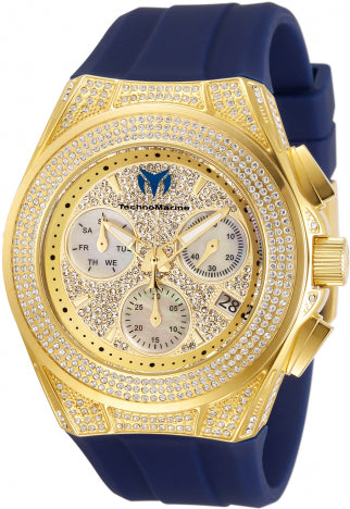 Technomarine Pave Full Diamond 45MM Gold