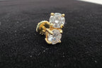Pantalla Moissanite 5MM Dorada