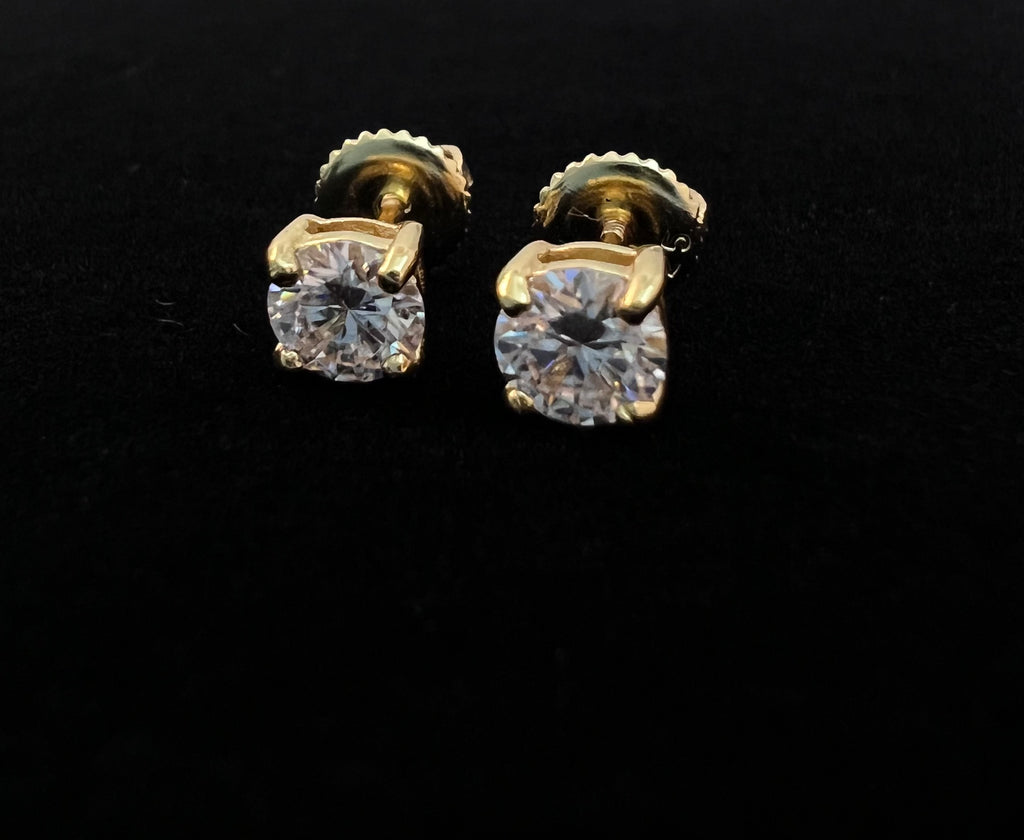 Pantalla Moissanite 5MM Dorada