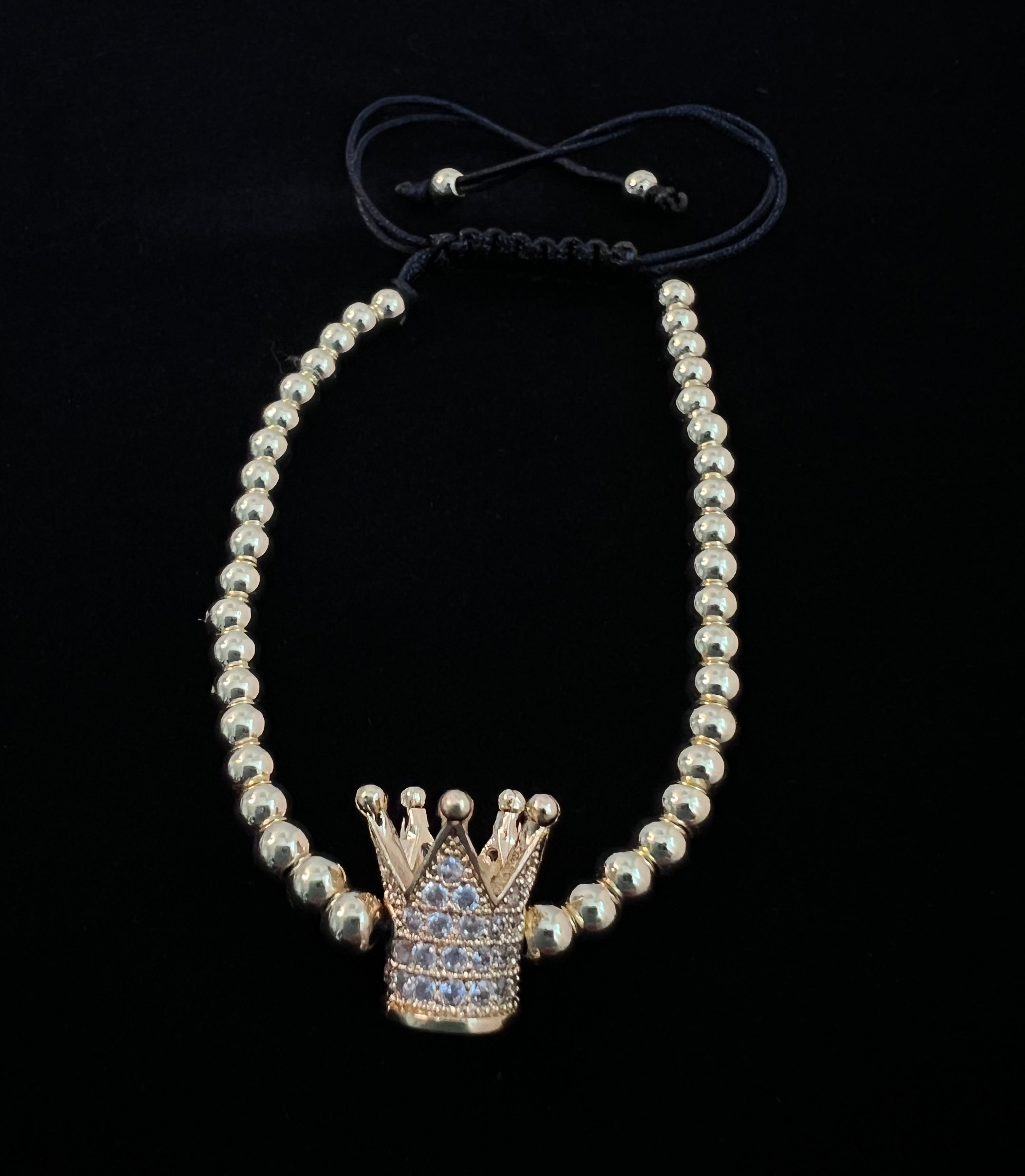 Pulsera Corona Dorada