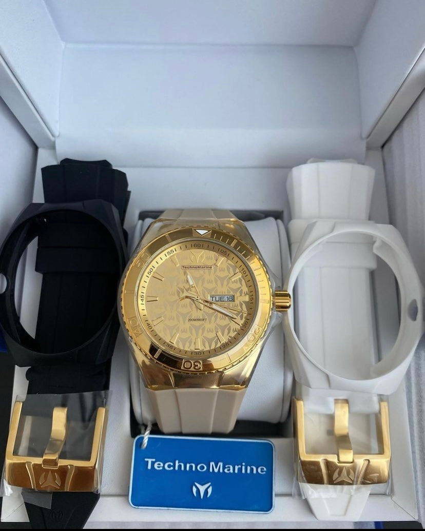 Technomarine Monogram 46MM 3 Straps 3 Besels