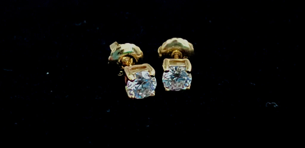 Pantallas Moissanite 4MM Doradas