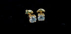 Pantallas Moissanite 4MM Doradas